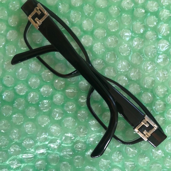 Dark Brown Fendi Rectangle Rhinestone Eyeglasses. 52 15 135 - Picture 9 of 9